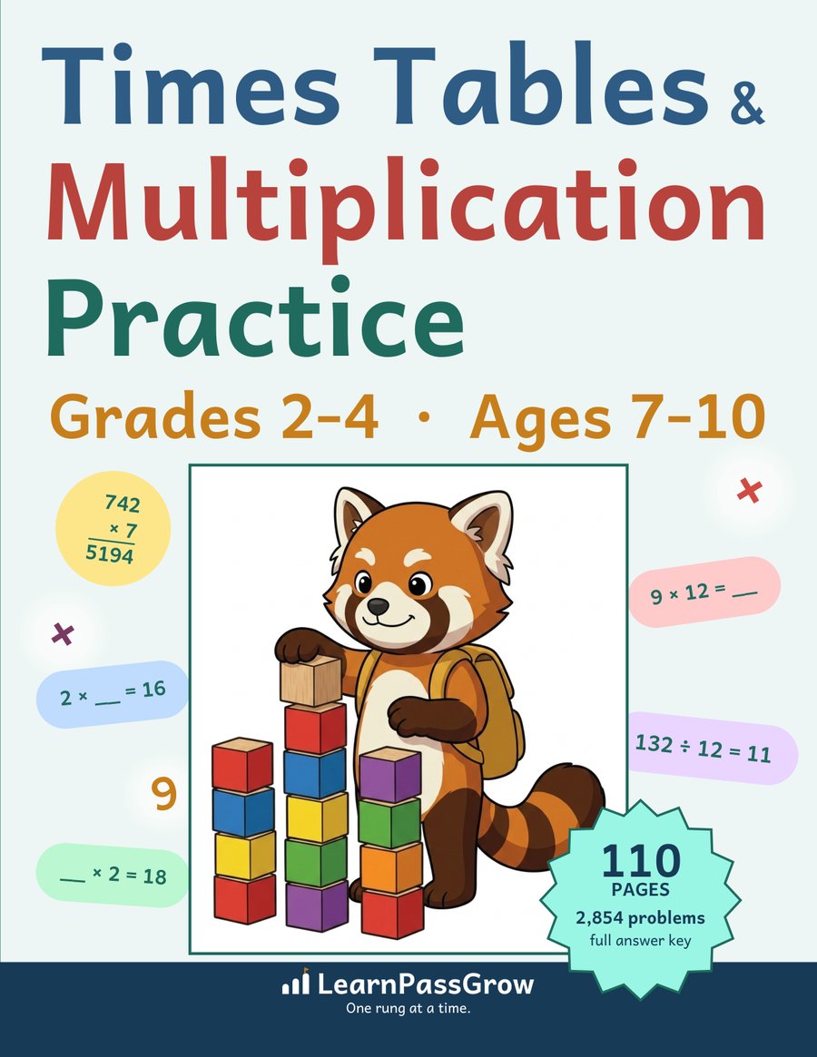 Times Tables & Multiplication Practice — front cover