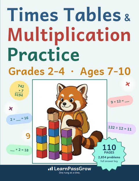 Times Tables & Multiplication Practice — book cover