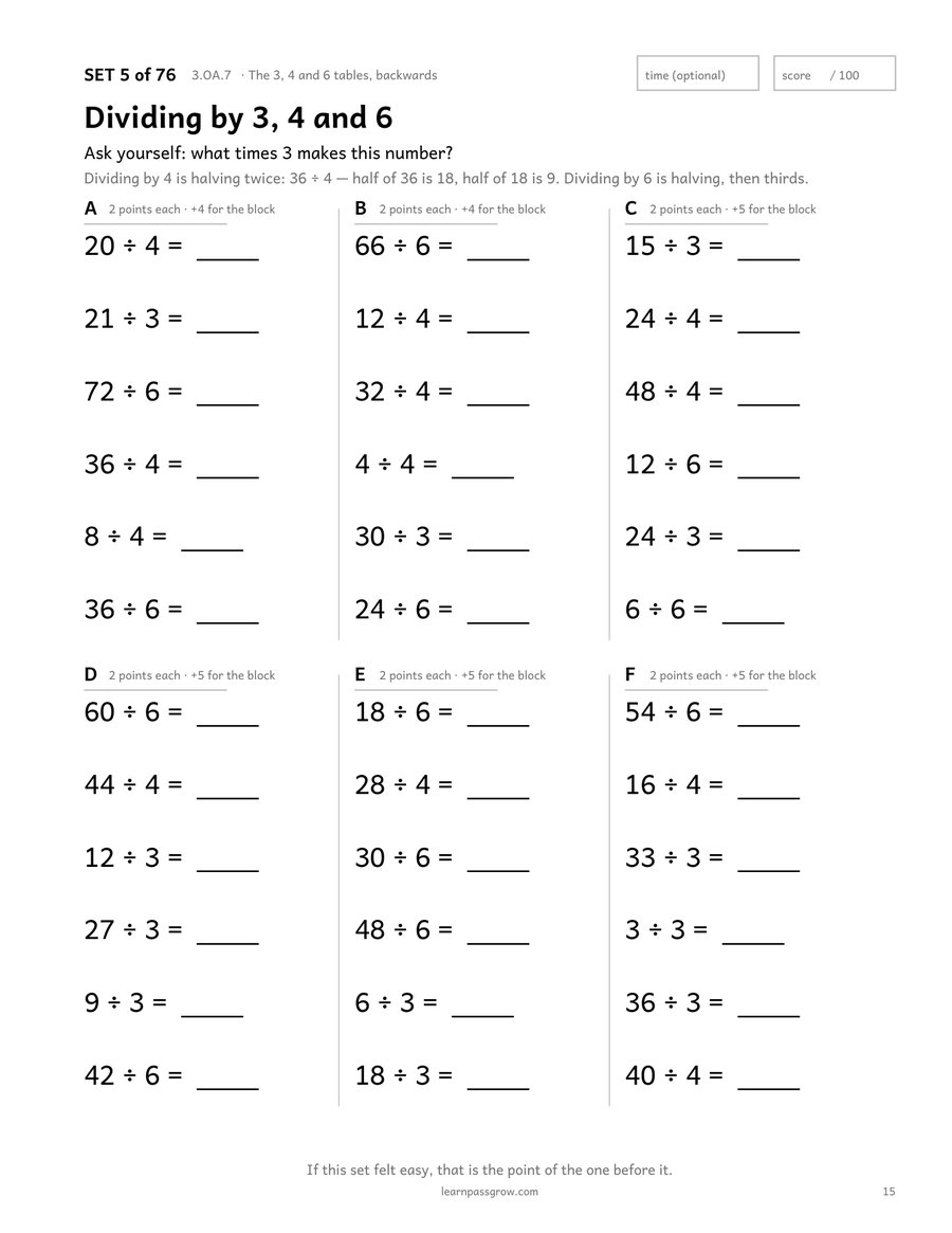 Division Practice — inside page 2