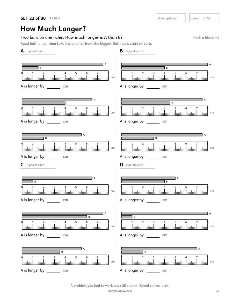 Geometry & Measurement Practice — inside page 3