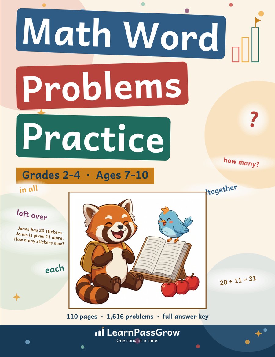 Math Word Problems Practice — front cover