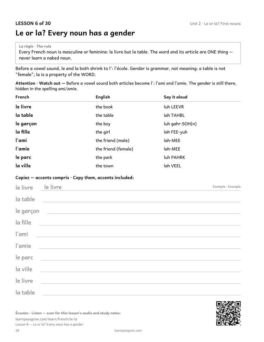 The French Ladder — Basic User, Module 1 of 5 — inside page 3