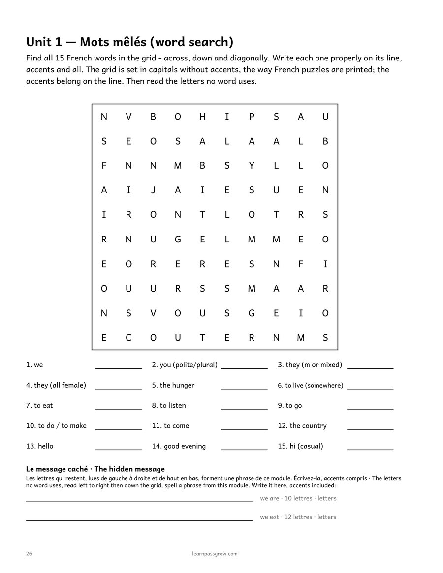 The French Ladder — Basic User, Module 2 of 5 — inside page 2