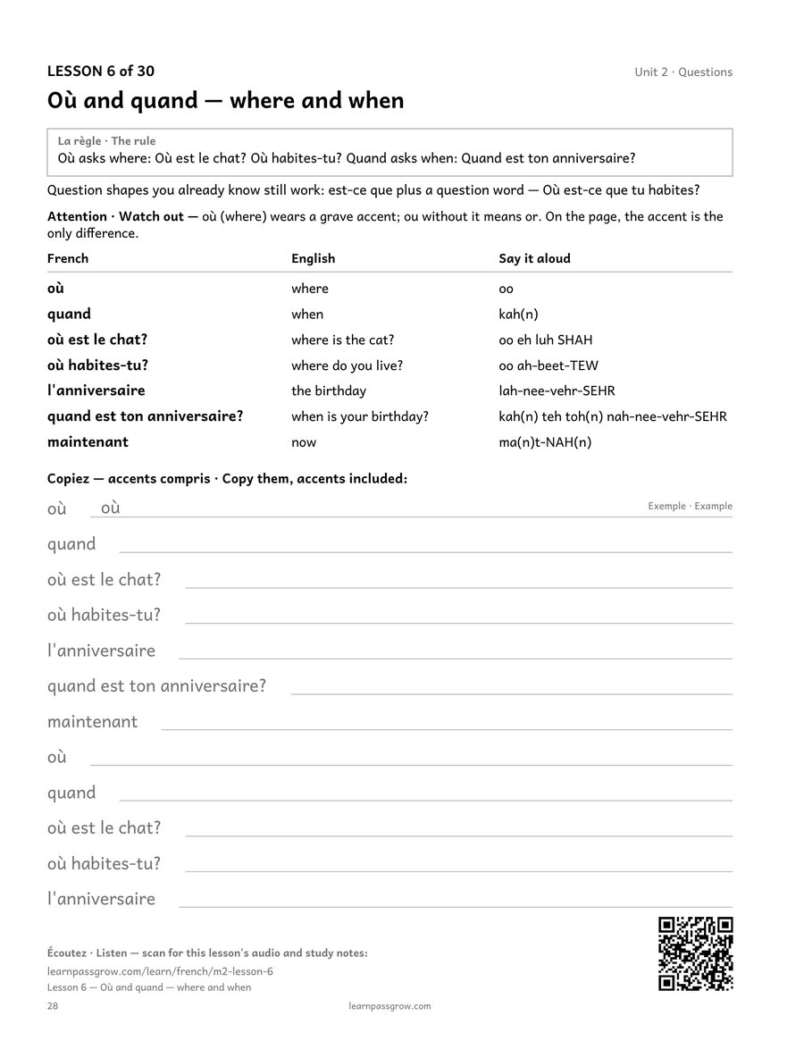The French Ladder — Basic User, Module 2 of 5 — inside page 3