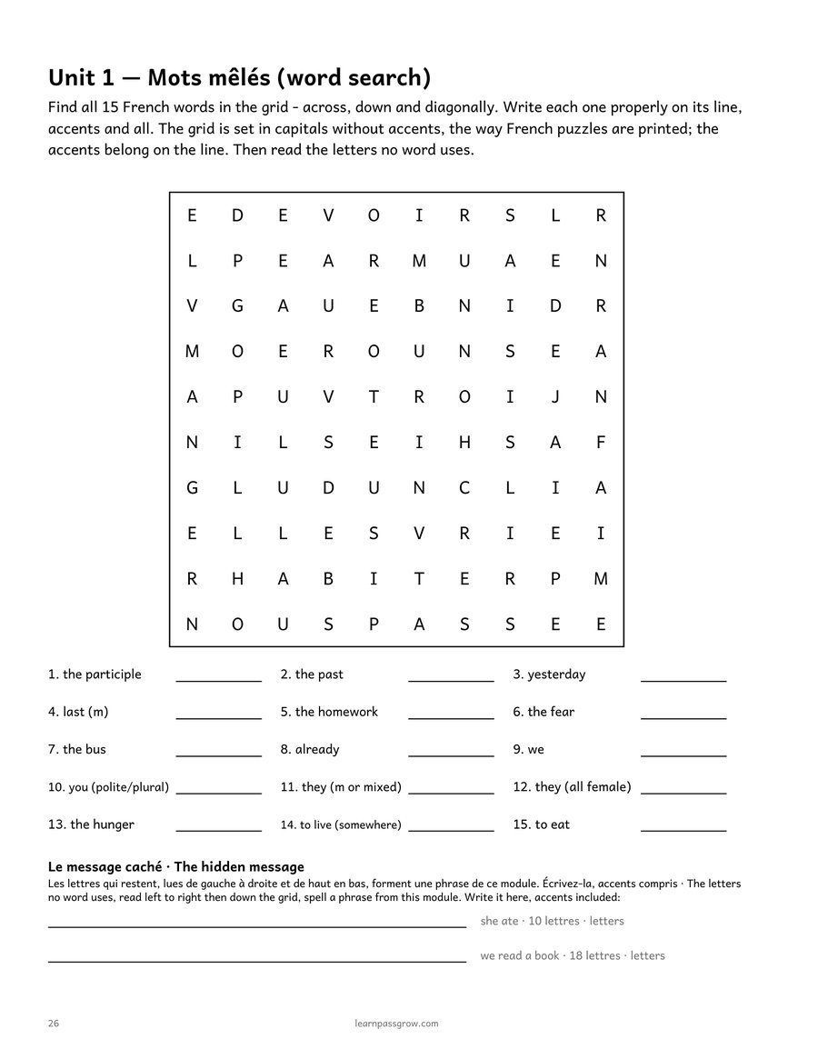 The French Ladder — Basic User, Module 3 of 5 — inside page 2