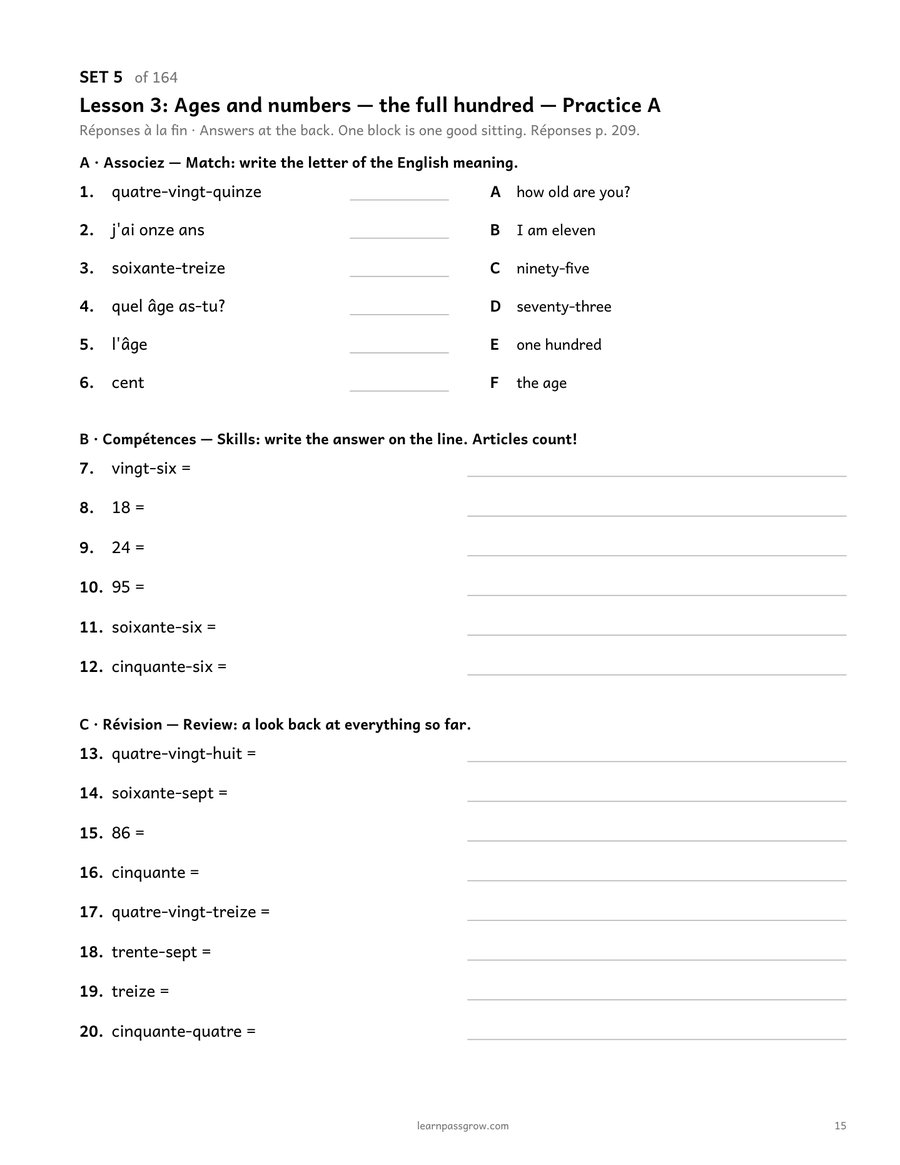 The French Ladder — Basic User, Module 5 of 5 — inside page 1