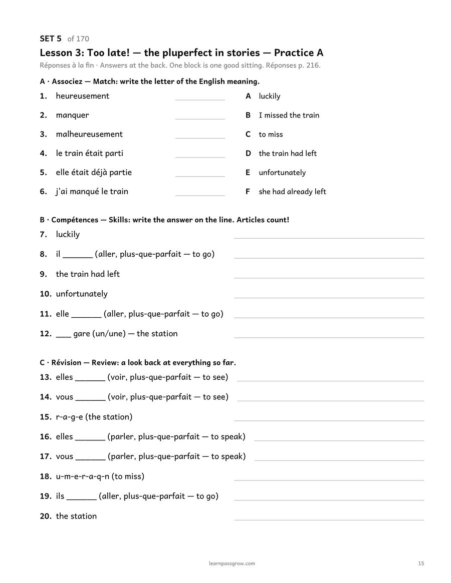 The French Ladder — Independent User, Module 1 of 5 — inside page 1
