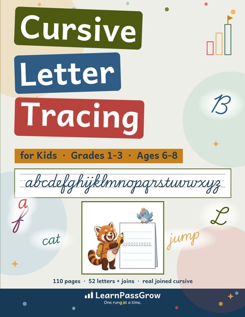Cursive Letter Tracing for Kids — book cover