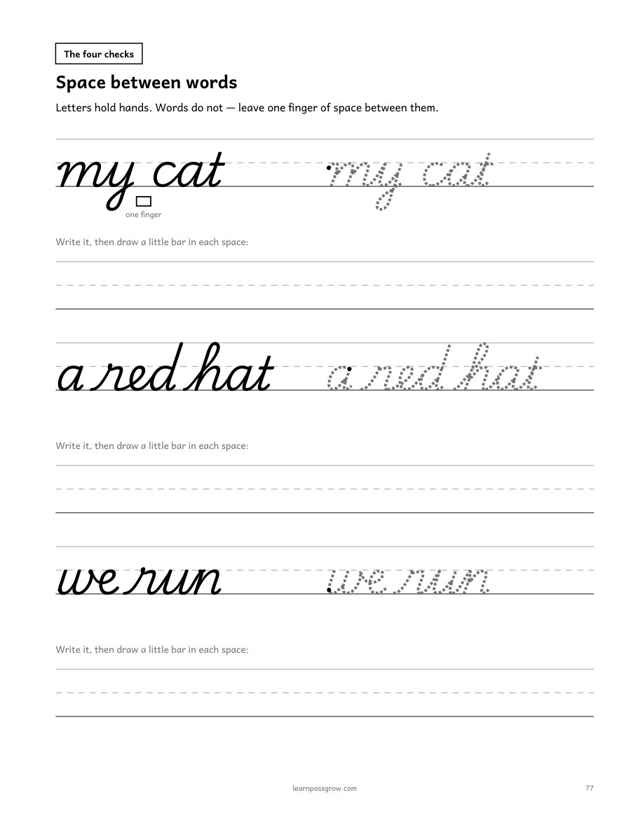 Cursive Letter Tracing for Kids — inside page 4
